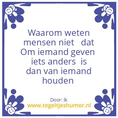 Tegeltje: Ik