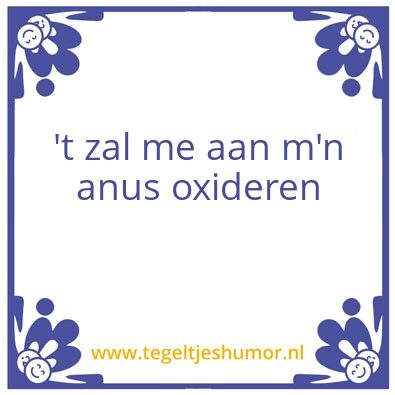 Tegeltje: Oxideren