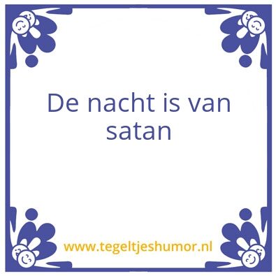 Tegeltje: Satan