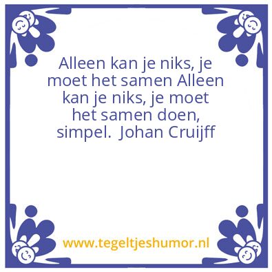 Tegeltje: Samen