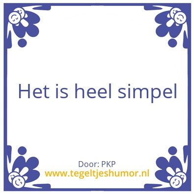 Tegeltje: PKP