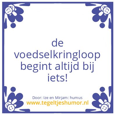 Tegeltje: Voedselkringloop
