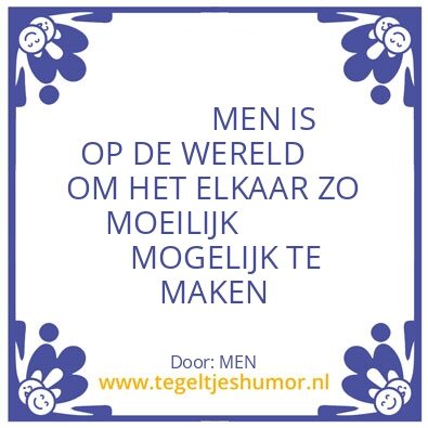 Tegeltje: MEN