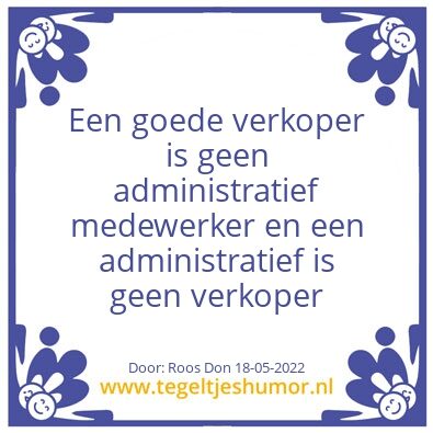 Tegeltje: Verkoper