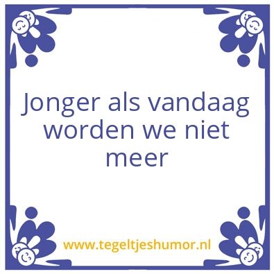 Tegeltje: vandaag
