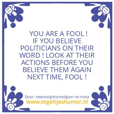 Tegeltje: FOOL !