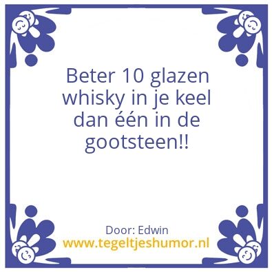 Tegeltje: drank