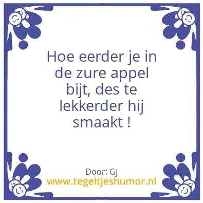 Tegeltje: Appel