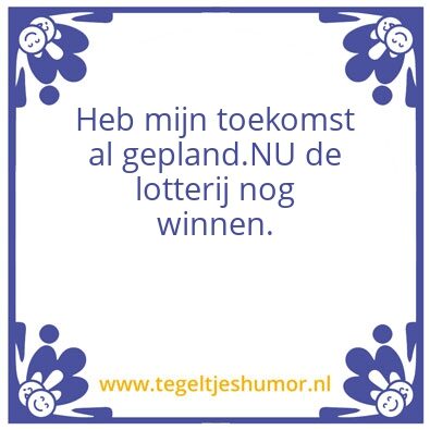 Tegeltje: droom