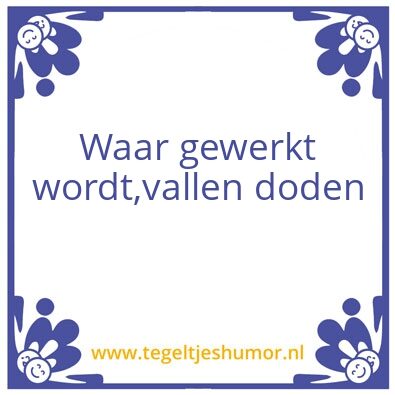 Tegeltje: Loop van het leven