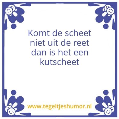 Tegeltje: Kutscheet