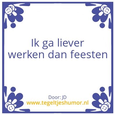 Tegeltje: JD