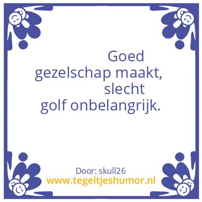 Tegeltje: Golf