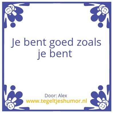 Tegeltje: Goed