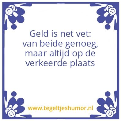 Tegeltje: Geld