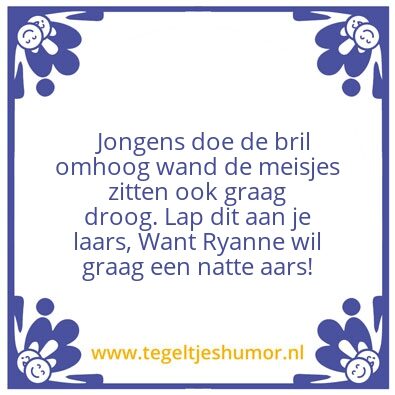 Tegeltje: wc