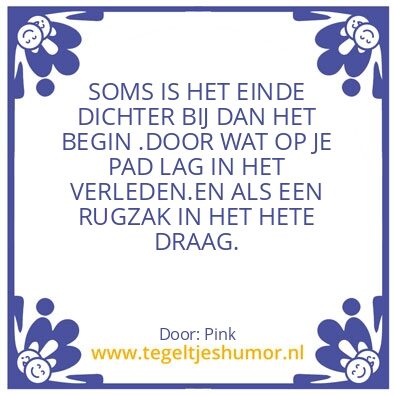 Tegeltje: Droevig