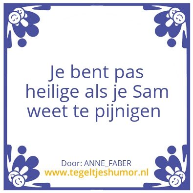 Tegeltje: SAM
