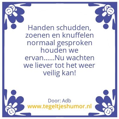 Tegeltje: Corona