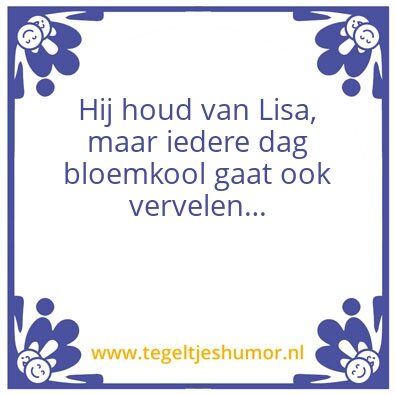 Tegeltje: Dekker