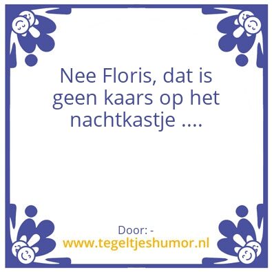 Tegeltje: kaars