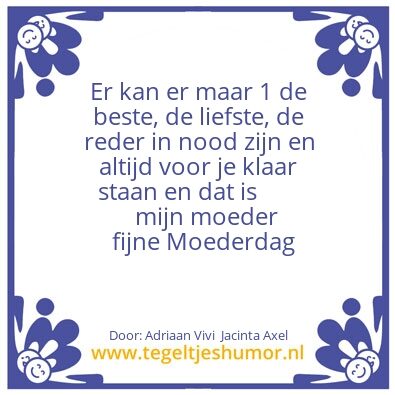 Tegeltje: Moederdag