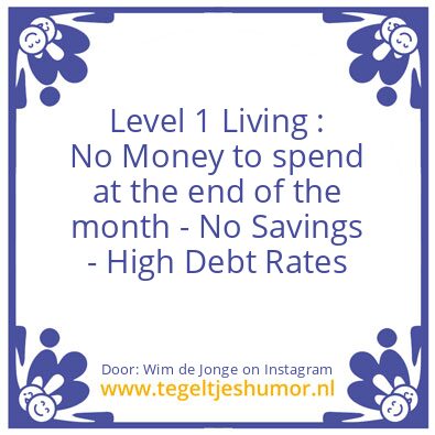 Tegeltje: Level 1 thinking