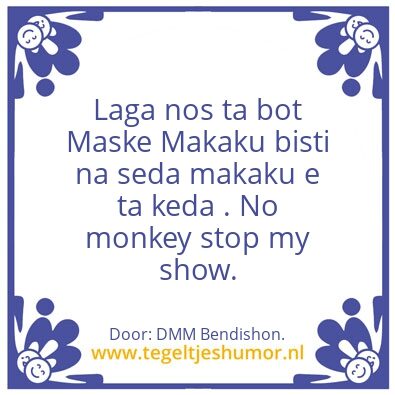 Tegeltje: No Monkey