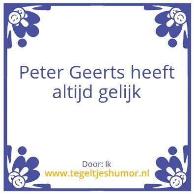 Tegeltje: Ik