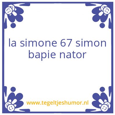 Tegeltje: simon