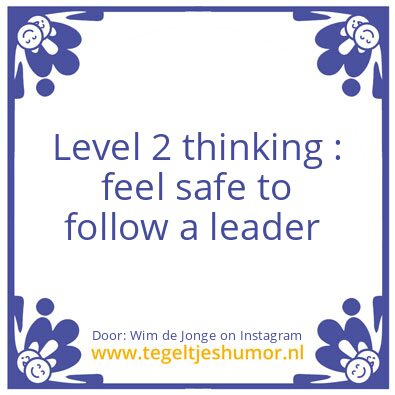 Tegeltje: Level 2 thinking