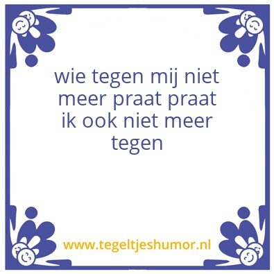Tegeltje: Ik