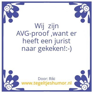 Tegeltje: AVG