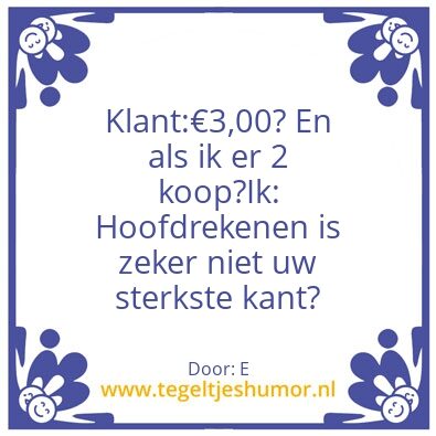 Tegeltje: Korting?