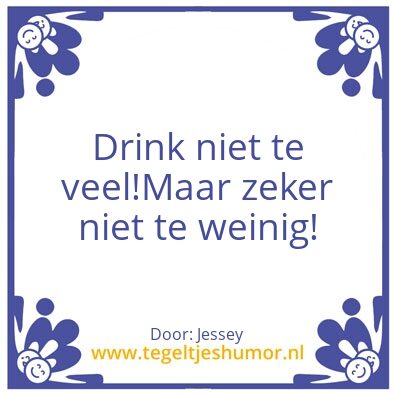 Tegeltje: Drinken