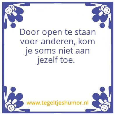 Tegeltje: Persoonlijk