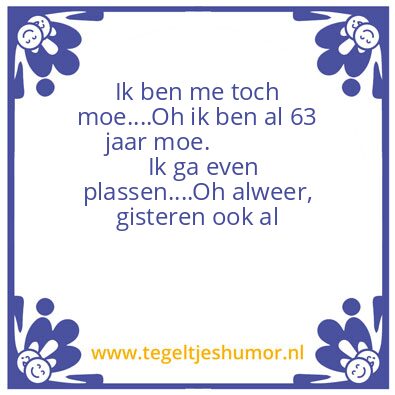 Tegeltje: Moe