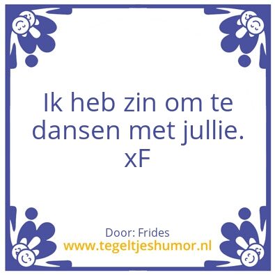 Tegeltje: dansen