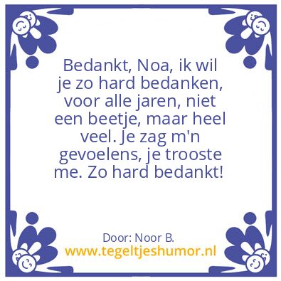 Tegeltje: Noa