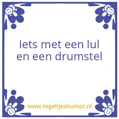 Tegeltje: Drumstel