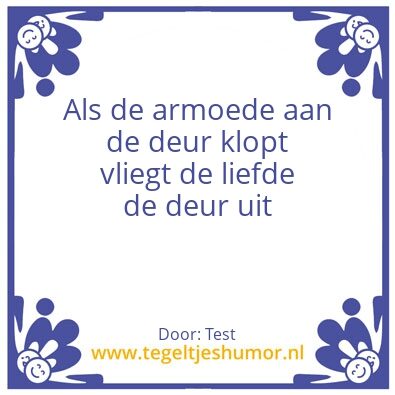 Tegeltje: Test