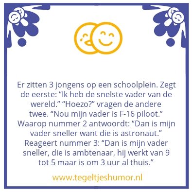 Tegeltje: vader