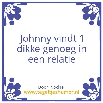 Tegeltje: Johnny