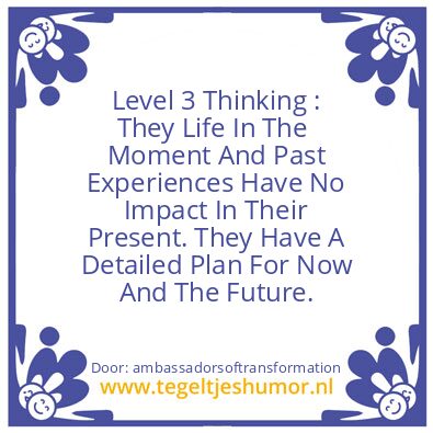 Tegeltje: Level 3 Thinking