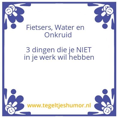 Tegeltje: frank