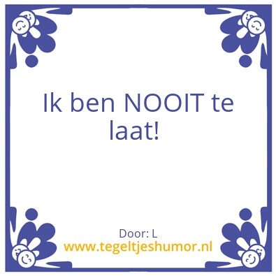 Tegeltje: L