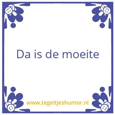 Tegeltje: Bla
