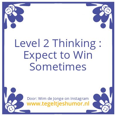 Tegeltje: Level 2 Thinking