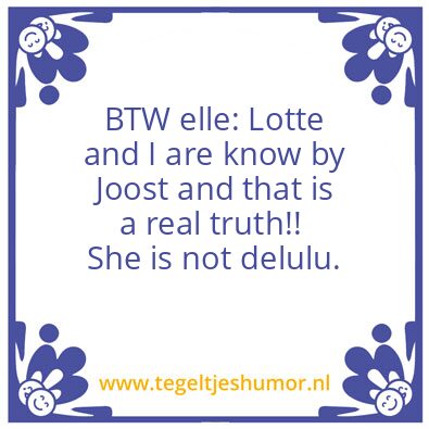 Tegeltje: For fun