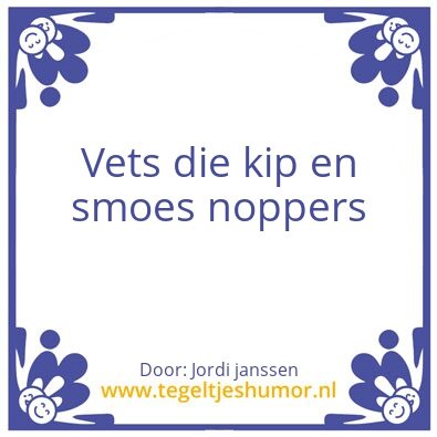 Tegeltje: Bargoens